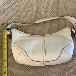 Coach Bag White Silver Hardware Great Condition